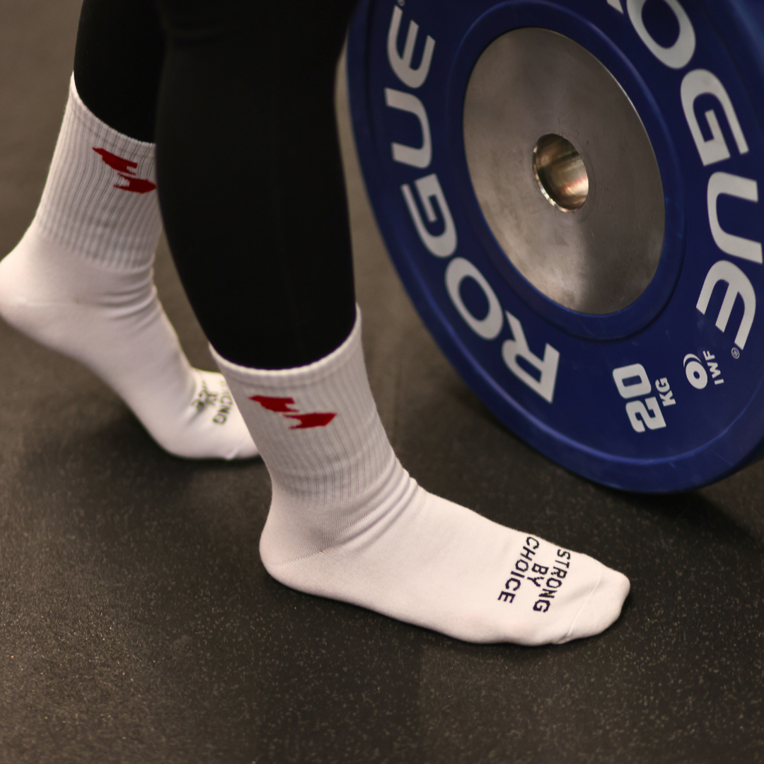 2 Pack Crew Socks - White